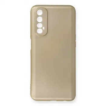 Realme 7 Kılıf First Silikon - Gold