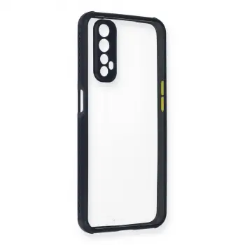 Realme 7 Kılıf Miami Şeffaf Silikon - Lacivert