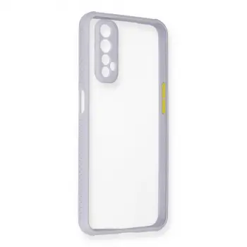 Realme 7 Kılıf Miami Şeffaf Silikon - Lila