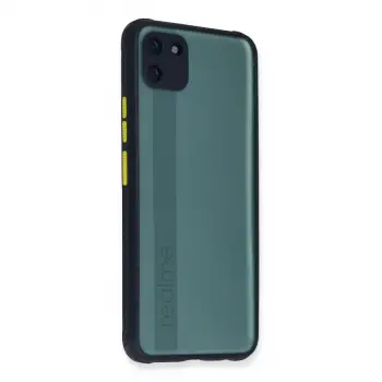 Realme C11 Kılıf Miami Şeffaf Silikon - Lacivert