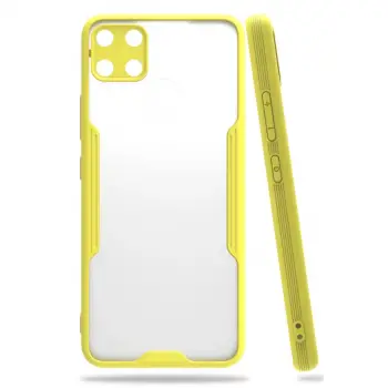 Realme C15 Kılıf Platin Silikon - Sarı