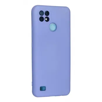 Realme C21 Kılıf Nano İçi Kadife Silikon - Lila
