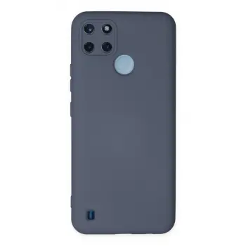 Realme C25y Kılıf Nano İçi Kadife Silikon - Gri