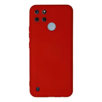 Realme C25y Kılıf Nano İçi Kadife Silikon - Kırmızı