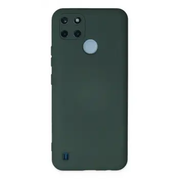 Realme C25y Kılıf Nano İçi Kadife Silikon - Koyu Yeşil