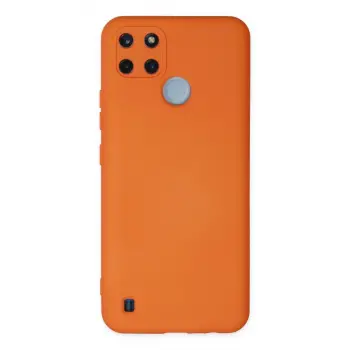 Realme C25y Kılıf Nano İçi Kadife Silikon - Turuncu
