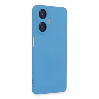 Realme C55 Kılıf Nano İçi Kadife Silikon - Mavi