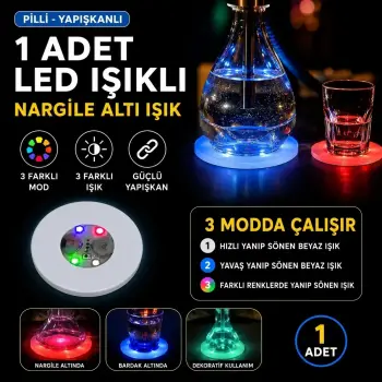 Rgb Led Nargile Altı Işık 1 Adet