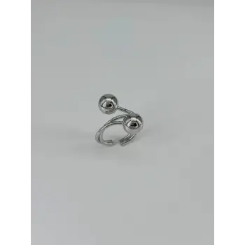 Ayarlanabilir Rodyum  Pirinç Bijuteri Yüzük - Yz0149