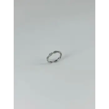 Rodyum Kaplama Zirkon Taşlı Yüzük - Yz0200