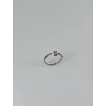 Rodyum Kaplama Zirkon Taşlı Yüzük - Yz0132