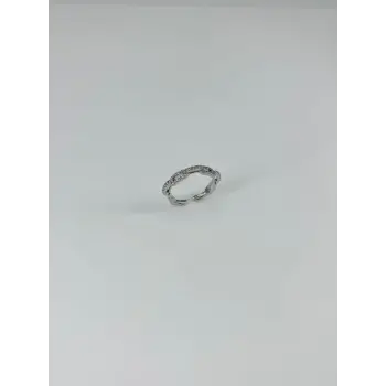Rodyum Kaplama Zirkon Taşlı Yüzük - Yz0195