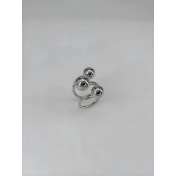 Ayarlanabilir Rodyum Pirinç Bijuteri Yüzük - Yz0145