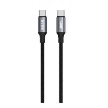 S-link Armor CC-01 60W 1.2m Type-C to Type-C PD Örgülü Metal Başlıklı Siyah Hızlı Şarj Kablosu