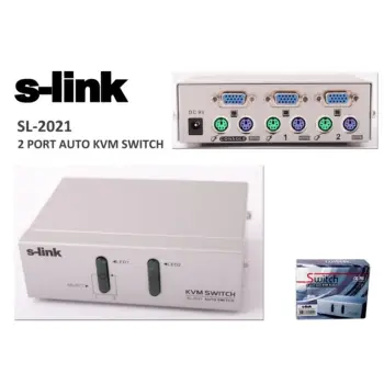 S-link SL-2021 2pc-1mn vga+ps-2 Manuel Kablolu Kvm Switch (KDO)