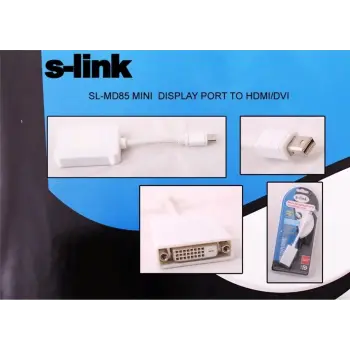 S-link SL-MD85 Mini Display Erkek To Dvı 24+5 Çevirici (KDO)