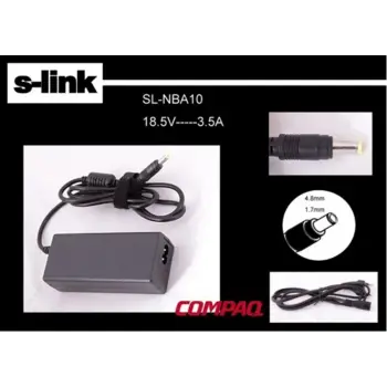 S-link SL-NBA10 18.5v 3.5a 4.8-1.7 Notebook Adaptörü (KDO)
