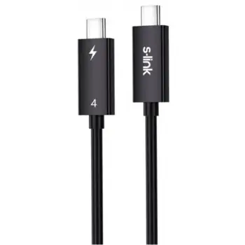 S-link SL-TC401 Thunderbolt 4.0 1m 8k 60Hz PD100W TypeC to TypeC 40Gbps Hızlı Data Kablosu (KDO)