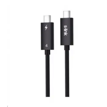 S-link SL-TC402 Thunderbolt 4.0 2m 8k 60Hz PD100W TypeC to TypeC 40Gbps Hızlı Data Kablosu (KDO)