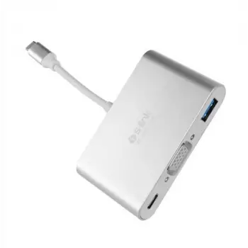 S-link SL-USB-C66 Type-C to VGA+usb3.0+pd Kablo (KDO)