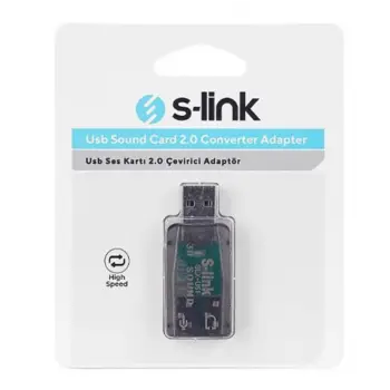 S-link SLX-U51 Usb Ses Kartı 2.0 Çevirici Adaptör (KDO)