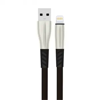 S89 Metal Uçlu Lightning Kablo İphone Uyumlu 1m 2.4a - Siyah