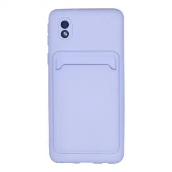 Samsung Galaxy A01 Core Kılıf Kelvin Kartvizitli Silikon - Lila