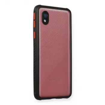 Samsung Galaxy A01 Core Kılıf Miami Şeffaf Silikon - Siyah