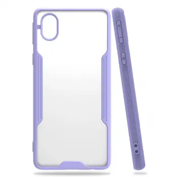 Samsung Galaxy A01 Core Kılıf Platin Silikon - Lila