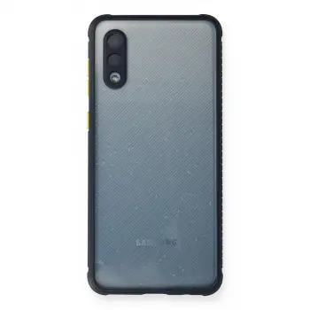Samsung Galaxy A02 Kılıf Miami Şeffaf Silikon - Lacivert