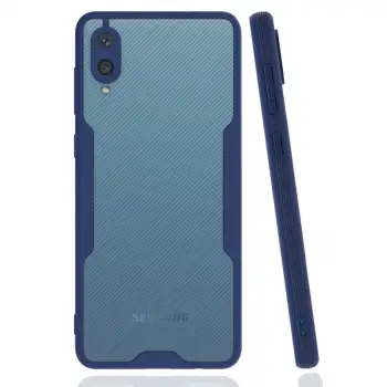 Samsung Galaxy A02 Kılıf Platin Silikon - Lacivert