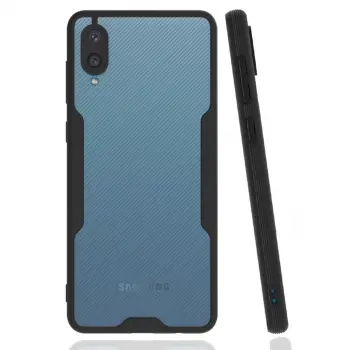 Samsung Galaxy A02 Kılıf Platin Silikon - Siyah
