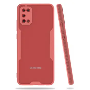 Samsung Galaxy A02s Kılıf Platin Silikon - Pembe