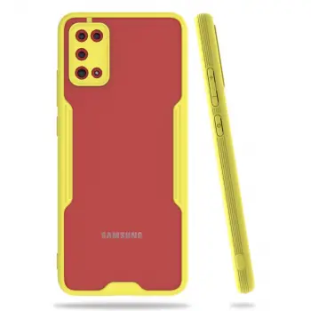 Samsung Galaxy A02s Kılıf Platin Silikon - Sarı