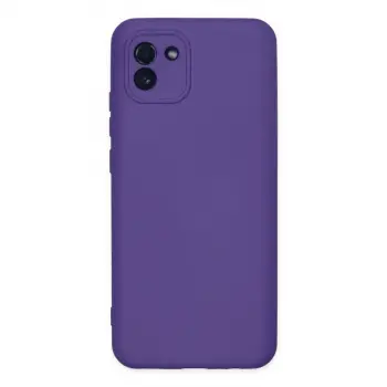 Samsung Galaxy A03 Kılıf Nano İçi Kadife Silikon - Mor