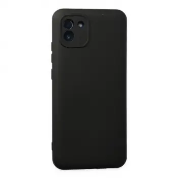 Samsung Galaxy A03 Kılıf Nano İçi Kadife Silikon - Siyah