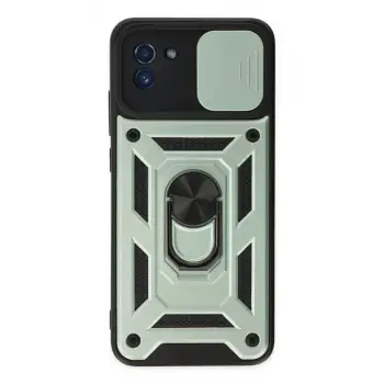 Samsung Galaxy A03 Kılıf Pars Lens Yüzüklü Silikon - Yeşil