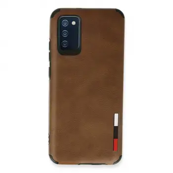 Samsung Galaxy A03s Kılıf Loop Deri Silikon - Kahverengi