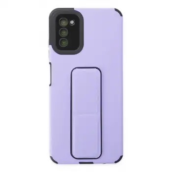 Samsung Galaxy A03s Kılıf Mega Standlı Silikon - Lila