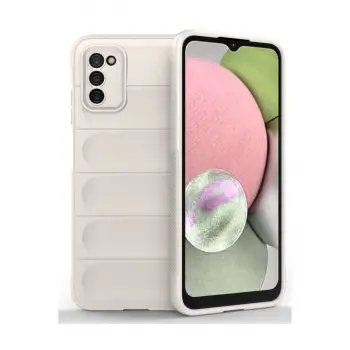 Samsung Galaxy A03s Kılıf Optimum Silikon - Krem
