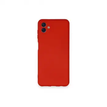 Samsung Galaxy A04 Kılıf Nano İçi Kadife Silikon - Kırmızı