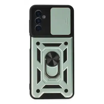 Samsung Galaxy A04s Kılıf Pars Lens Yüzüklü Silikon - Yeşil