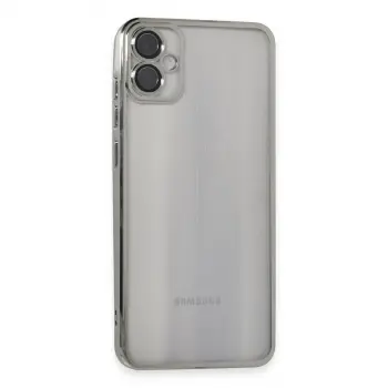 Samsung Galaxy A05 Kılıf Razer Lensli Silikon - Gümüş