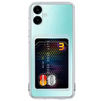 Samsung Galaxy A06 Kılıf Kart Şeffaf Silikon - Şeffaf