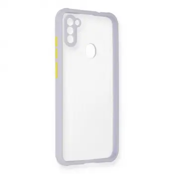 Samsung Galaxy A11 Kılıf Miami Şeffaf Silikon - Lila