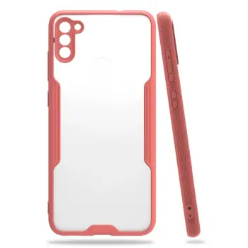 Samsung Galaxy A11 Kılıf Platin Silikon - Pembe