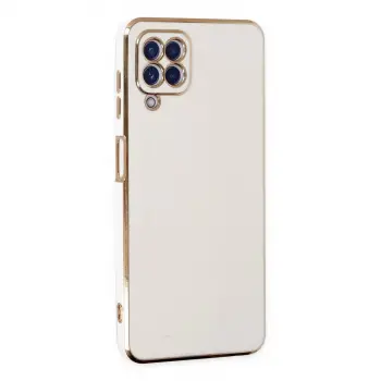 Samsung Galaxy A12 Kılıf Volet Silikon - Beyaz