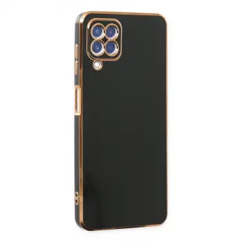 Samsung Galaxy A12 Kılıf Volet Silikon - Siyah