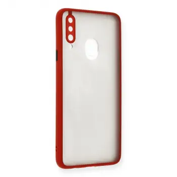 Samsung Galaxy A20s Kılıf Montreal Silikon Kapak - Kırmızı