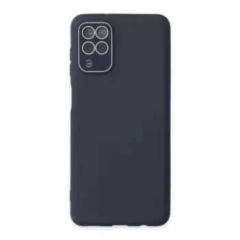 Samsung Galaxy A22 Kılıf Lansman Glass Kapak - Lacivert